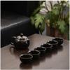 Recepção Conjunto de Chá Pequeno Doméstico Estilo Japonês Sala de Estar Simples Escritório Conjunto de Chá Kung Fu Xícara de Chá de Cerâmica Bule Bandeja de Chá