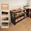 Estante de Almacenamiento Multifuncional para Cocina, Mesa de Corte de Pie, Banco de Trabajo, Microondas de Múltiples Niveles, Almacenamiento de Utensilios de Cocina, Gabinete Estrecho Lateral