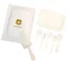 Pratos de Mesa para Bolo de Aniversário Talheres Descartáveis Garfo e Faca de Plástico Prato Vela Kit Prato de Papel Espesso para Assar Prato de Jantar Quatro em Um
