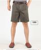 Pantalones Cortos Delgados de Algodón para Hombres de Mediana Edad y Mayores, Largo de 5 Puntos, Cintura Alta, Pierna Recta, Corte Holgado, Tiro Profundo, Pantalones Casuales tipo Papá para Hombres de 50 Años, Estilo Ropa de Trabajo