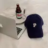 P Carta All-match Cap Feminino Grande Cabeça Rosto Pequeno Boné de Beisebol Estilo Coreano Chapéu da Moda Primavera e Verão Chapéu de Sol para Homens