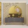 Lujo ligero estilo chino nuevo flor y pájaro bambú Zen papel tapiz estudio sala de estar sofá fondo mural papel tapiz estilo chino clásico