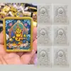 Pequeno Thangka Pintado à Mão DIY Desenho de Linha Contorno Branco Cópia Caixa Gawu Zakiram Amarelo Thangka Autopintado Traçado Dourado