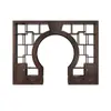 Nuevo Gabinete Pantalla Divisoria Estilo Chino para Entrada de Sala de Estar, Estantería Arco Almacenamiento Antiguo, Gabinete de Madera Maciza para Uso Doméstico con Puerta en Forma de Luna