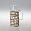 Olla de Vidrio con Paja Creativa Hecha a Mano Tetera de Paja para Agua Fría Gran Capacidad Hogareña Tetera de Vidrio para Agua Fría Set de Agua para Refrigerador