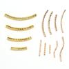 Oro Laminado 14K Conservación de Color Codo Facetado Patrón Estrellado Eslabón Tubo Recto Accesorios de Joyería DIY Material para Pulsera