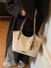 Bolsa Tote de Gran Capacidad para Mujer 2026 Nuevo Retro Terciopelo de Ciervo Cuero Bolso de Oficina Moda Casual Hombro Único Axila Bolsa Grande
