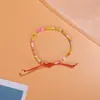 Pulseira de Contas Coloridas Bosmi Pulseira de Contas Ajustável Estilo Simples Europeu e Americano Pulseira Popular Venda por Atacado