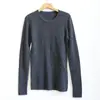 Precio Especial, Sin Devoluciones Suéter de Punto Elegante y Juvenil con Cuello Redondo, 100% Lana, Manga Larga para Otoño e Invierno