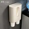 Portavasos Desechable para el Hogar Dispensador Automático de Vasos Portavasos Dispensador de Agua Estante de Almacenamiento de Vasos de Papel sin Taladro