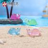 Micro Paisaje Dibujos Animados Lindo Tortuga Pequeña Luminosa DIY Bolsa Ciega Accesorios Pecera Marina Paisajismo Adornos Pequeños