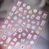 Las Nuevas Pegatinas 3D de Gel para Uñas Estilo Ins de Oso Simple de Dibujos Animados de Cyansea Son Duraderas e Impermeables para Decoración de Uñas