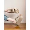 Versión de Cuero Suave Sandalias de Suela Gruesa que Aumentan la Altura ~8 cm para Personas Bajitas, Chanclas Estilo Birkenstock para Uso al Aire Libre en Verano con Sensación de Caminar sobre las Nubes