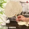 Abanico de hoja de plátano vintage nostálgico de verano, abanico hecho a mano de hoja de palma natural, abanico de cintura de estilo antiguo, ventilador de enfriamiento para el hogar para ancianos y niños