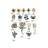 Nueva Corona de Fénix Estilo Chino Xiayi Joyería para Uñas Flor Perla Verde Esmeralda Anillo Colgante Decoración de Uñas Portátil Venta al por Mayor