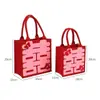Bolsas de fieltro para regalo de boda con palabras felices, Bolsas de mano para dulces de boda, Bolsas de embalaje para recuerdos de boda, Bolsas de mano de fieltro para compromiso