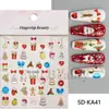 Pegatinas de Arte para Uñas Nuevas Transfronterizas 5D en Relieve Estéreo Estampado en Caliente Línea Francesa Flor Enrollada Encaje Flor Flor de Uña Pegatinas