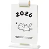 Calendario de Escritorio Personalizado Proyecto Cultural y Creativo Calendario Mensual Año 2027 Año del Cordero Estudiante de Alto Valor Dibujos Animados Calendario de Registro de Escritorio Pequeño Adorno