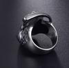 Huajie nueva personalidad retro anillo de aleación guadaña de la muerte anillo de calavera dominante para hombre fabricantes venta al por mayor