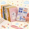 Mini caderno de desenho animado, design de animal fofo, bloco de notas, planejador estudantil, páginas coloridas, caderno de bolso portátil, em estoque