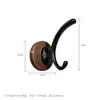 Gancho Adhesivo Fuerte de Madera de Nogal, Gancho Individual sin Taladro para Colgar Ropa Detrás de la Puerta, Gancho para Abrigos y Sombreros Montado en la Pared del Hogar con Ventosa sin Rastro