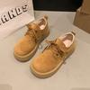 Sapatos Birkenstock de Sola Grossa 2025 Primavera e Outono Novos Sapatos de Couro Pequenos Mocassins Femininos Retrô Estilo Britânico Sapatos Femininos Versáteis