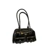 Nueva Bolsa Almohada Boston, Bolso de Hombro Novedoso Vintage Otoñal Melard para Mujer, Bolso de Hombro para Mujer Estilo Bowling
