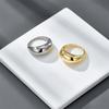 Oro chapado en cobre Amazon Europa y Estados Unidos anillo de cúpula grande, liso y grueso de venta caliente moda geométrica personalidad simple