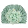Gorros de Punto de Nuevo Estilo Europeos y Americanos para Niños, Gorros de Lana Cálidos de Otoño e Invierno para Bebés con Flores Doradas Adhesivas Estampadas, Gorros para Niños