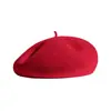 Boina de Lana Otoño e Invierno para Mujer, Sombrero de Artista Cruzado en Stock, Sombrero de Moda Dulce para Circunferencia de Cabeza Grande, Boina al por Mayor