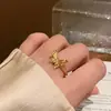 Anillo Popular de Xiaohongshu con Lazo de Ensueño Cepillado, Anillo Femenino, Versátil, de Moda y de Alta Gama, Una Pieza Envío Directo