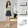 Zapatillas Blancas de Piel Genuina 2026 Primavera Nuevos Zapatos de Suela Gruesa para Aumentar Altura para Mujer Casual Versátiles Zapatillas de Commuter para Mujer de Moda