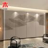 Iluminação da Entrada do Salão de Chá, Couro Finamente Esculpido, Relevo Tridimensional Estilo Chinês, Parede de Fundo da Cabeceira de Hotel com Revestimento Rígido, Revestimento Macio