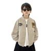 Chaqueta Bordada con Logo para Niños Otoño 2025 Primavera y Otoño Estilo Coreano Chaqueta Fresca de Moda para Niños Pequeños y Niños Pequeños Moderna