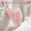 Placa Gua Sha de Cuarzo Rosa Masajeador Gua Sha en Forma de Corazón Belleza Rostro Facial Jade Natural Pulgar Pieza Raspadora Gua Sha de Cuarzo Rosa
