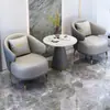 Conjunto Simples e Luxuoso de Sofá e Mesa de Centro para Reunião para Lazer, Recepção de Hotel, Escritório de Vendas, Varanda, Salão de Beleza e Recepção de Convidados