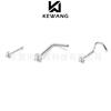 Acero Inoxidable 316L Zircón Clavo para Nariz Forma 1 Forma 7 Forma S Anillo para Nariz de Zirconio E-Commerce Transfronterizo Especial de Venta Caliente Joyería para Piercing