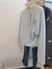 Suéter Cardigan Jacket de Punto con Lazo de Encaje Falso de Dos Piezas para Mujer Que Se Puede Usar Afuera y Adentro con un Diseño de Camiseta Base