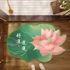 Tapete de Chão de Lama Diatomácea Flor de Lótus Boa Sorte Tapete de Entrada de Casa Tapete de Banheiro Absorvente Tapete de Chão de Banheiro Dropshipping