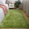 Alfombra de Felpa Larga Estilo Ins para Dormitorio junto a la Cama, Alfombrilla Antideslizante para Sala de Estar con Mesa de Café y Sofá, Aislante Frío para Pies junto a la Cama