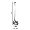 Cuchara sopera comercial grande de mango largo con fugas cuchara para sopa de restaurante avena sopa cuchara para sopa de aceite profundo utensilios de cocina de acero inoxidable olla caliente colador