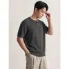 30% Linho Lyocell Tencel 2026 Refrescante Respirável Fresco Old Money Camiseta de Manga Curta Casual Masculina Manga Meia