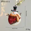 Pingente de boneco de neve de ferro vintage transfronteiriço, decoração de árvore de Natal desgastada pintada à mão, ornamento para pendurar, adereço para arranjo de cena