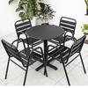 Mesas y sillas de aluminio para exteriores, de metal, para patio, balcón, jardín, ocio, tienda de té con leche, cafetería, mesa y sillas sencillas combinadas.