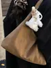 Bolsa Casual Retro de Grande Capacidade para Mulheres Moda Inverno 2025 Nova Bolsa de Ombro para o Dia a Dia Bolsa Tote Relaxada