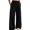 TEVE Yuyue Moda Esportiva Tendência Blocos de Cor Listras Versátil Solto Roupas de Yoga Feminino Calça de Yoga Reta Solta