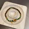 Pulsera Pixiu de Cristal de Fresa Amatista Artificial Nuevo Estilo Chino Versátil Pulsera de Tendencia Nacional Lujo Ligero Sensación de Alta Gama Joyería para Mejor Amiga