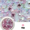 Arte de Uñas Flash Transfronterizo Flor de Diamante Mezcla de Vidrio Base Plana Diamante Diamante de Forma Especial Joyería para Uñas Arte de Uñas DIY Venta al por Mayor Diamante Flash