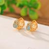 Yilu Prata S925 Prata Esterlina Jade Banhado A Ouro Retro Xiangyun Ruyi Filigrana Brincos de Cabaça Oca Brincos de Prata Elegantes