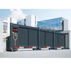 Liga de Alumínio Porta de Correr Dobrável Automática Controle Remoto Moderno Elétrico Cinza Porta Retrátil Inteligente Fábrica Porta Retrátil Elétrica